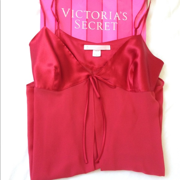 Victoria's Secret Red Chiffon Babydoll Silky Sz M - Picture 8 of 8